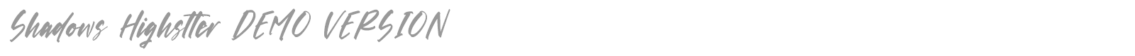 Shadows Highstter font preview